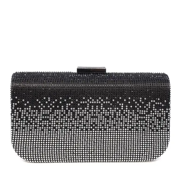 Poșetă tip clutch femei Benvenuti neagră cu ștrasuri 290pls28807n