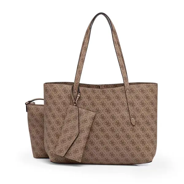 Poșetă tip tote femei Guess Brenton maro 911POSSHWLG9648230M