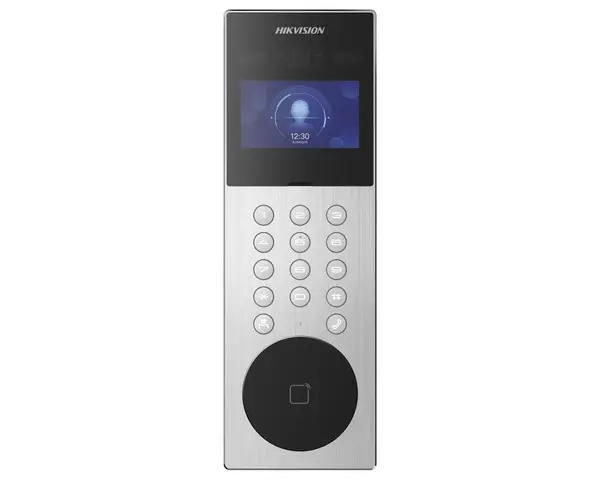 Post exterior pentru videointerfon TCP/IP Hikvision, recunoastere faciala, ecran touch 4.3 inch, 2x FULL HD, IP65, DS-KD9203-ME6