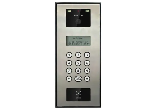 Post exterior video Electra P4S.VBS, carcasa din inox si aluminiu, tastatura iluminata, Classic Line, 800 TVL