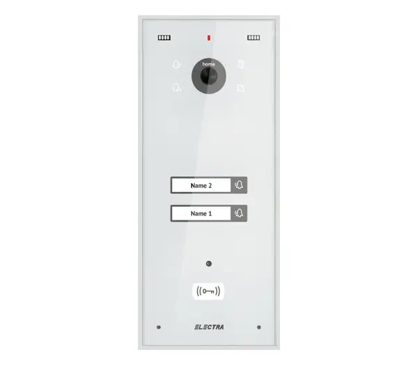 Post exterior videointerfon, 2 familii, alb, montaj aparent, Electra VPH.02S03.ELWTL