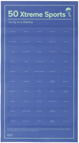 Poster interactiv Doiy Design - 50 de sporturi extreme