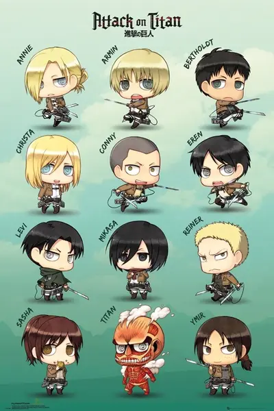 Poster maxi GB eye Animation: Attack on Titan - Chibi Characters