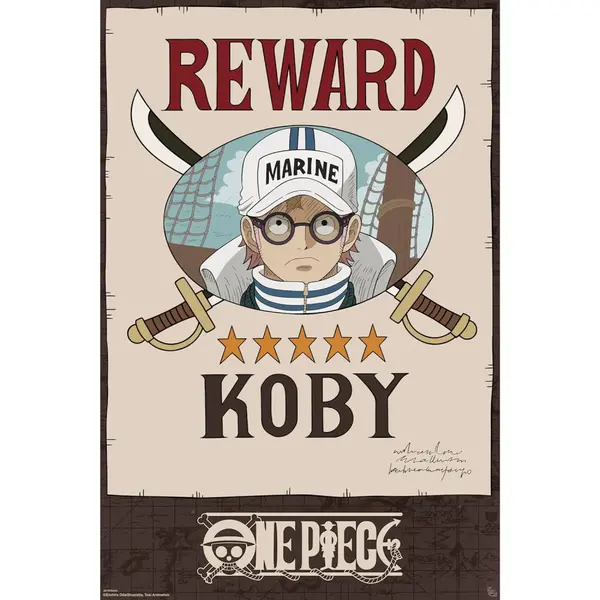 Poster Maxi One Piece - 91.5x61 - Wanted Koby Cross Guild