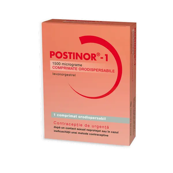 Postinor-1 1500 micrograme, Gedeon Richter | 1 comprimat orodispersabil