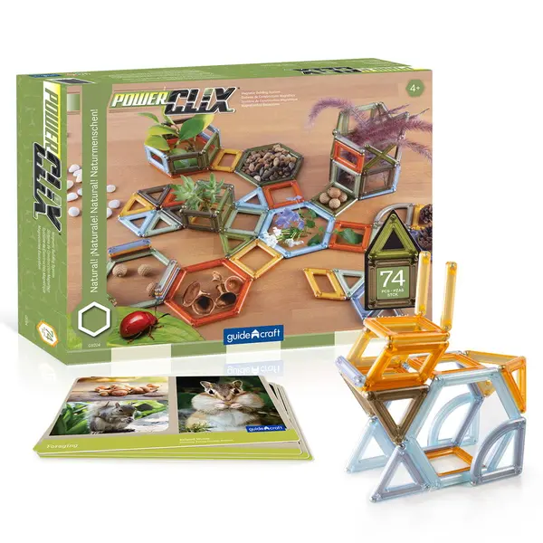 PowerClix Natural Frames, 74 piese, Guidecraft multicolor
