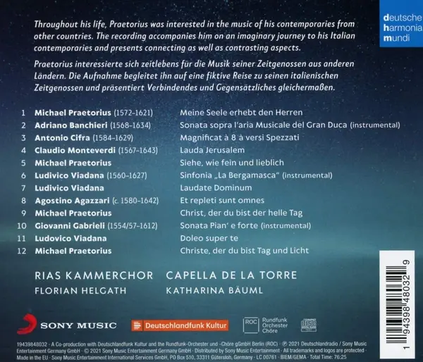 Praetorius & Italy | RIAS Kammerchor, Capella de la Torre, Florian Helgath, Katharina Bauml