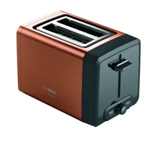 Prajitor de paine Bosch TAT4P429, 970 W, 2 felii (Negru/Bronz)