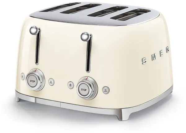 Prăjitor de pâine dublu Smeg - TSF03CREU, 2000W, 6 viteze, bej