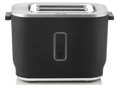 Prajitor de paine Gorenje T800ORAB, 800 W, 2 felii (Negru/Argintiu)