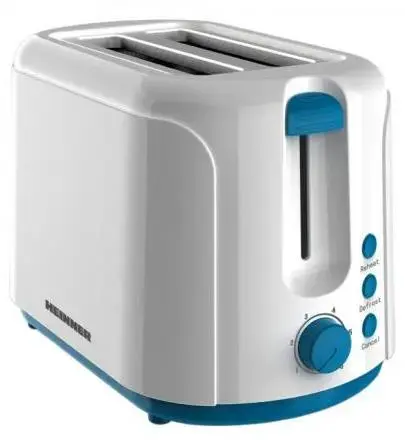 Prajitor de paine Heinner Charm TP-750BL, 2 felii, 750W (Alb-Albastru)