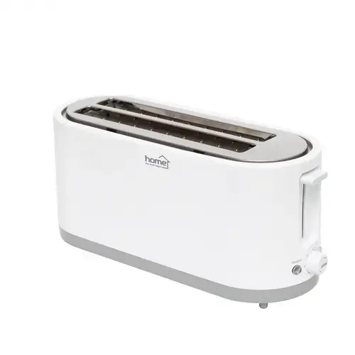 Prajitor de paine HOME HG KP 42, Putere 1400 W, Capacitate 4 felii, 7 trepte de putere (Alb)