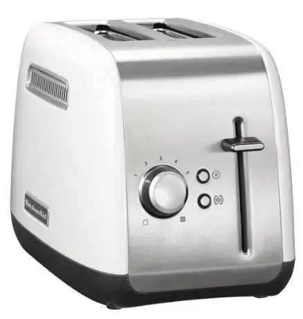 Prajitor de paine KitchenAid 5KMT2115EWH Toaster, 2 sloturi, 1100W (Alb)