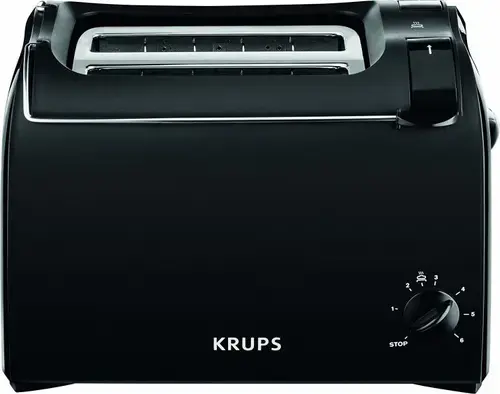 Prajitor de paine Krups KH 1518 ProAroma, 700 W, 2 felii, 6 trepte (Negru)