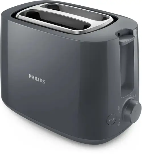 Prajitor de paine Philips Daily Collection HD2581/90, 900 W, 2 felii (Gri)