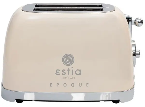 Prăjitor de pâine retro Estia - Epoque, 815W, 6 viteze, crem