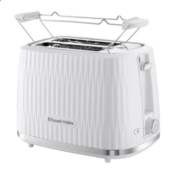 Prajitor de paine Russell Hobbs 27370-56 Eden, 800 W, 6 trepte rumenire, Incalzitor chifle, Alb