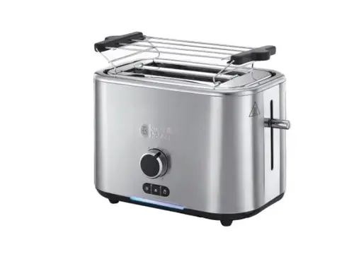 Prajitor de paine Russell Hobbs Velocity 24140-56, 2400 W, 2 felii, Prajire rapida, 11 trepte (Inox)