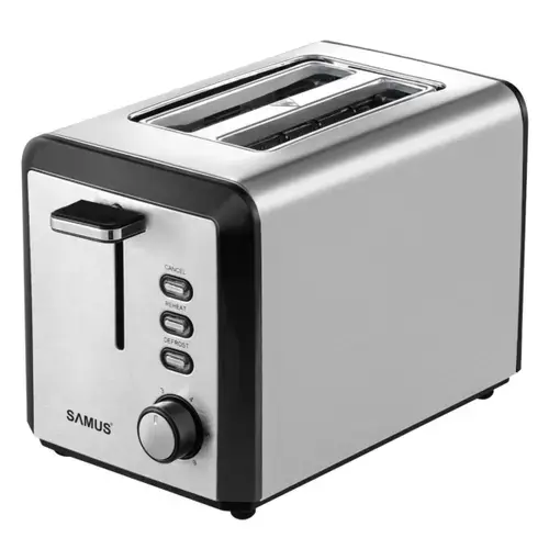 Prajitor de paine Samus BUENO, 800 W, 2 felii, 6 trepte prajire (Inox)