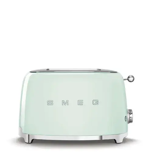 Prajitor de paine Smeg TSF01PGEU, 950W, 2 sloturi, 6 trepte de rumenire (Verde)