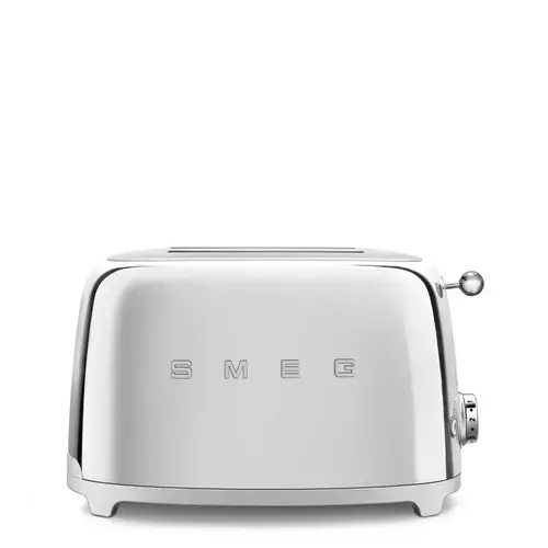Prajitor de paine Smeg TSF01SSEU, 950 W, 2 felii, 6 trepte rumenire (Argintiu)