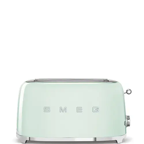 Prajitor de paine Smeg TSF02PGEU, 1500 W, 4 felii, 6 niveluri pentru rumenire (Verde)