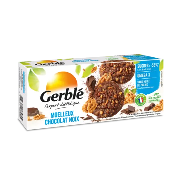 Prajitura cu ciocolata si nuci, 138g, Gerble Expert Dietetic