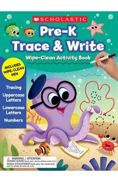 Pre-K Trace & Write Wipe-Clean Activity Book - Scholastic
