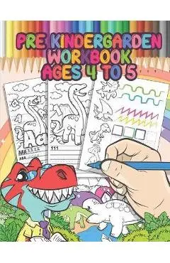Pre Kindergarten Workbook Ages 4 to 5: Dinosaur Activity Book, Educational Workbook - Tracing Letters and Numbers for Preschool, Gift for Boys - Hellen's Paperheart