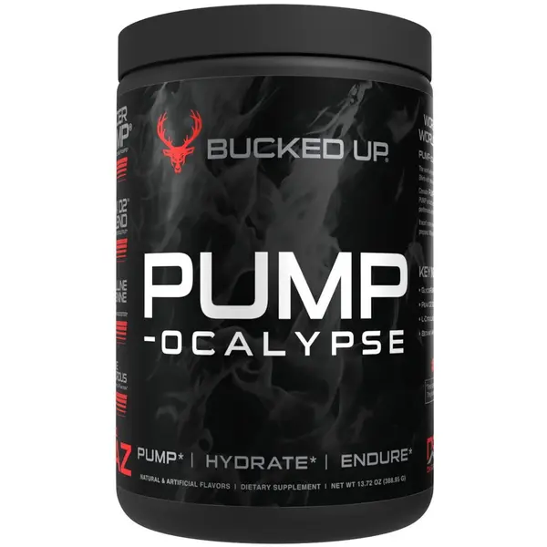 Pre-Workout cu Aroma de Zmeura Albastra, Bucked Up Pump-Ocalypse Blood Raz 388.95g