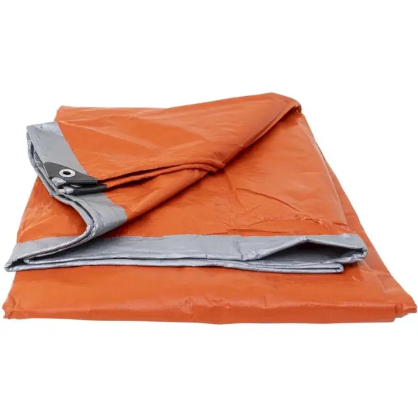 Prelata Impermeabila, 6 x 6 m, cu Inele de Prindere, UV, 130 g/mp, Portocalie