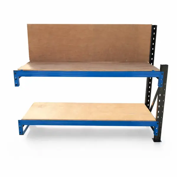 Prelungire pentru masa de lucru industriala cu panou din placaj L2000 x D600 x H1000/1500mm-1000kg/nivel GRAY & BLUE