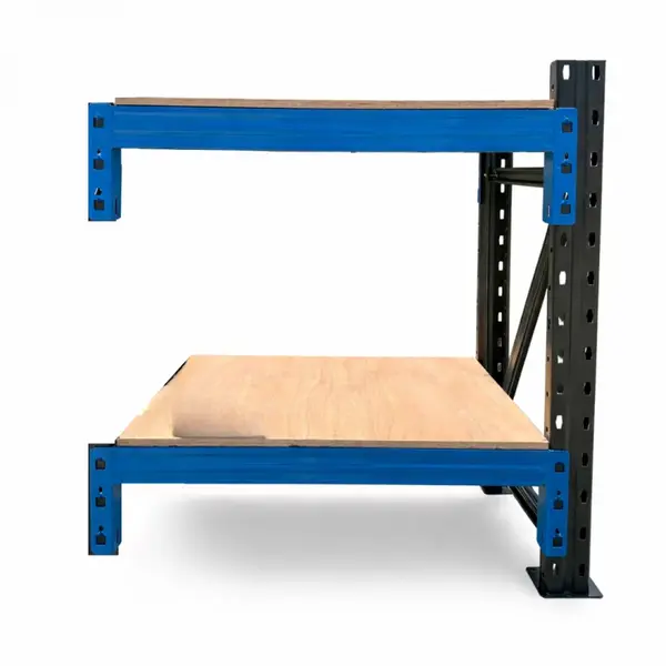 Prelungire pentru masa de lucru industriala cu placaj L1000 x D600 x H1000mm-1000kg/nivel GRAY & BLUE