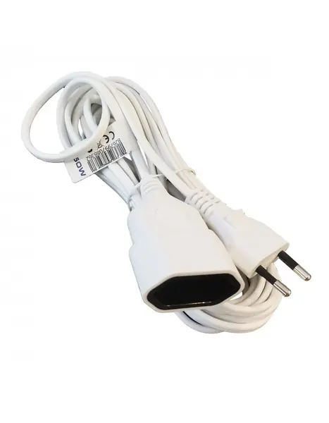 Prelungitor 1 priză Neschuko, 2 m, cablu 2x0,75 mm², 550W/10A, alb, TED Electric TED004154