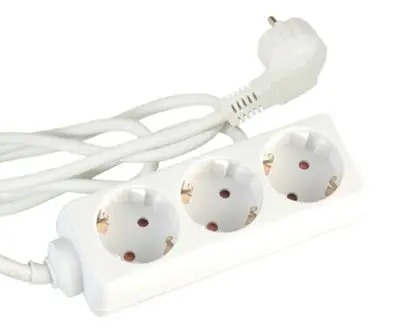Prelungitor 3 prize Schuko, 1.5 m, cablu 3x1.5 mm², 16A/3500W, alb, Arcas 927 01003