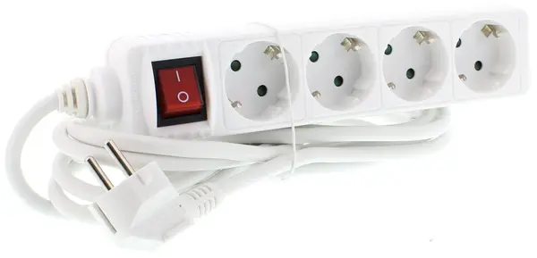 prelungitor 4 prize 3m cu intrerupator, cablu 3x1.5mmp, well