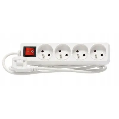 Prelungitor 4 prize cu întrerupător, cablu 3×1,0 mm², 1,5 m, Rebel
