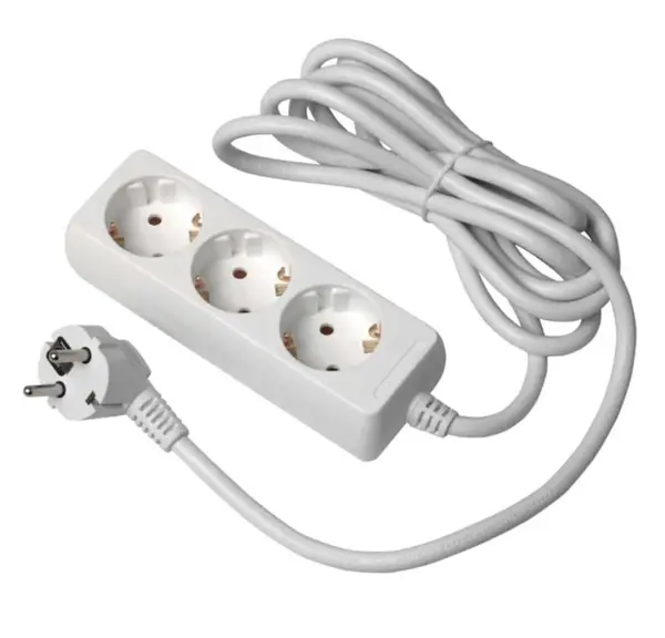Prelungitor 4 prize, fara intrerupator, 3x1.5mm, 3.0m, Rebel