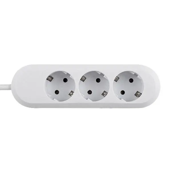 Prelungitor Bachmann SMART 3xCEE7/3, fara intrerupator, lungime cablu 3m, H05VV-F 3G1.5, alb, nedemontabil 387.271R
