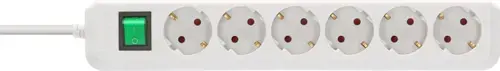 Prelungitor Brennenstuhl 1159520015, 6 prize, 1.5 m, intrerupator (Alb)