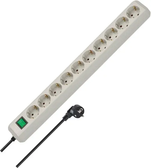 Prelungitor Brennenstuhl - Eco-line, 10 prize , 3 m, gri