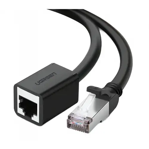 Prelungitor Cablu Retea UGREEN NW112, RJ45 - RJ45, 2m, Negru