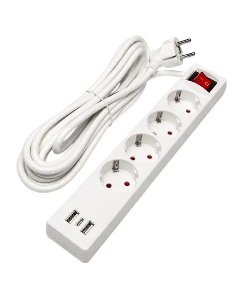 Prelungitor cu Intrerupator si USB 5M + 3P