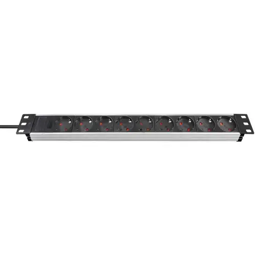 Prelungitor cu priza multipla, Rack 19inch, 9 posturi, Alu-Line, Brennenstuhl