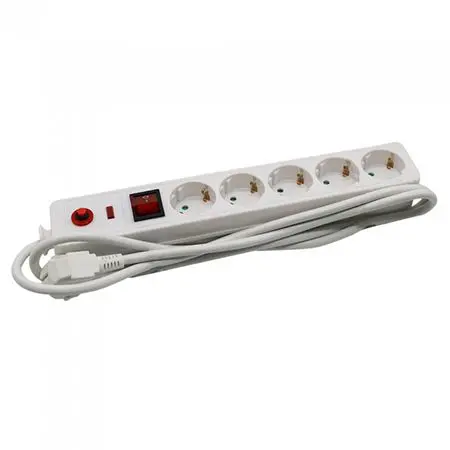 Prelungitor cu protecție 5 prize, 1.4 m, 16A, 3G1.5 mm² V-Tac SKU-8818