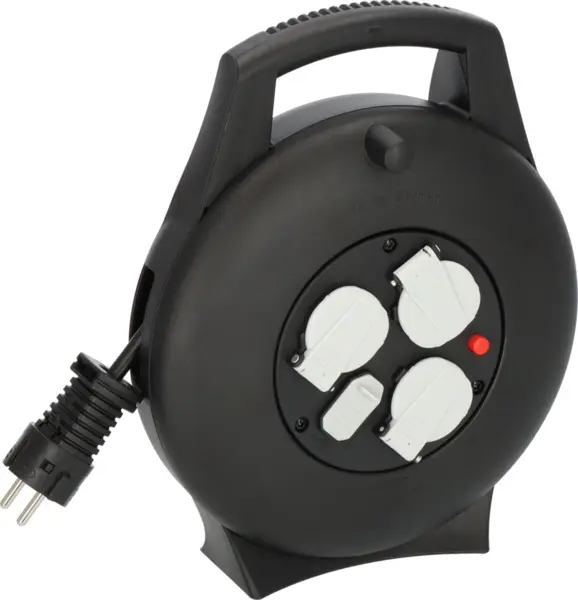 prelungitor cu tambur brennenstuhl vario line, 3 prize, 2 usb, 10m, h05vv-f 3g1,5