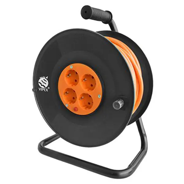 Prelungitor electric cu tambur VIPEX, cablu 3×1.5mm², 30m, PS15-T30