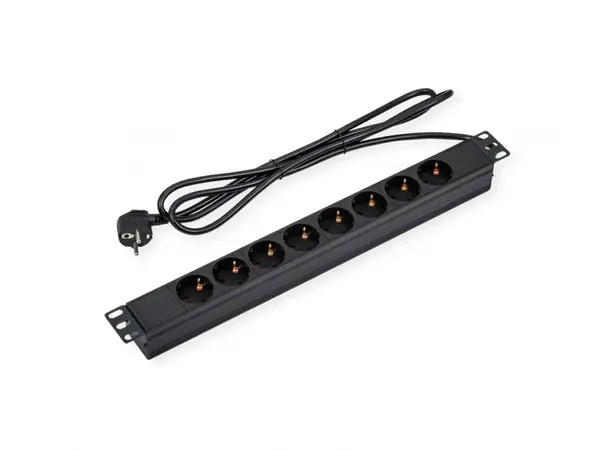 Prelungitor PDU 19" cu 8 x Schuko 3m, Value 19.99.1636