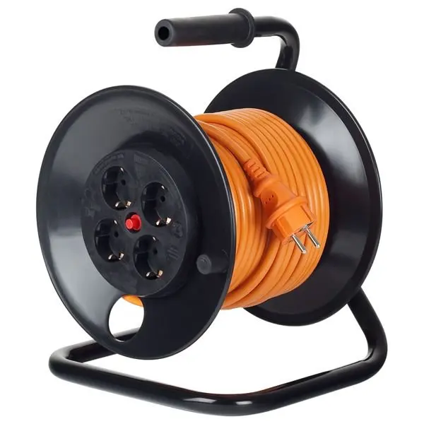 Prelungitor pe tambur 4 prize 25m ( 3x1.5 mm ) Bachmann 392.225