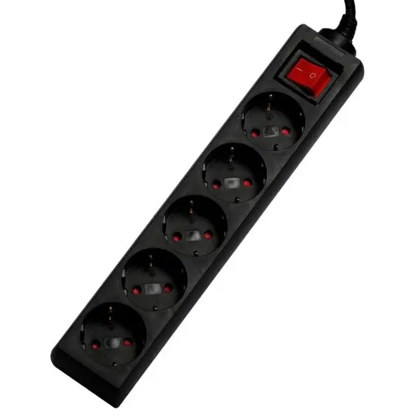 Prelungitor SPACER SCHUKO x5 16A 3m BK PP-5-30 USB